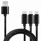 3 In 1 Fast Usb Charging Cable Charger Cord For Iphone Type C Micro Usb