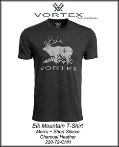 VORTEX OPTICS Men's Elk Mountain SS T-Shirt Charcoal Heather 220-72-CHH - Picture 1 of 7