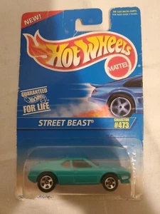 1995 Hot Wheels Street Beast Green #473 NIP 5 Spoke Rims '50s Retro Original! - Picture 1 of 1