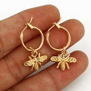 Chic Titanium Steel Moon Bee Animal Women Earrings Silver Plated Stud Party