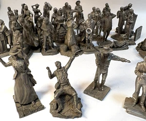 49 Franklin Mint Saturday Evening Post Pewter Figurines - Vintage 1980’s - Picture 1 of 12