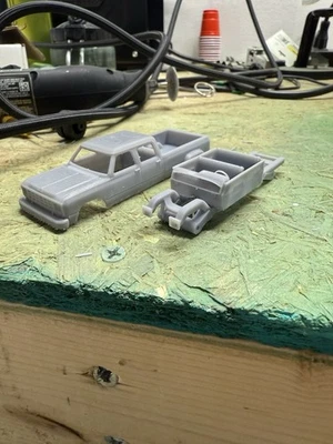 1/87 3D-печать 80-х Dodge 350 двойная двойная двойная кабина - Изображение 1 из 4