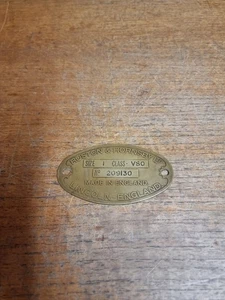 Vintage Ruston & Hornsby Lincoln England Brass Engine Makers Plate Plaque - Picture 1 of 5
