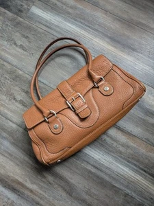 VTG Michael Kors Satchel Purse Buckled Brown Tan Shoulder Bag Y2K Vintage - Picture 1 of 13