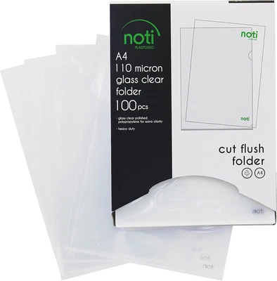 BESUCHE DEN PLASTOREG-STORE 100Er Pack Premium Pp-Kunststoff Aktenhüllen. Für DIN A4 Transparent Glasklar, O