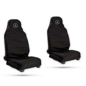 For Mercedes Benz A B Class 1+1 Seat Cover Black Heavy Duty Waterproof With Logo - Picture 1 of 1