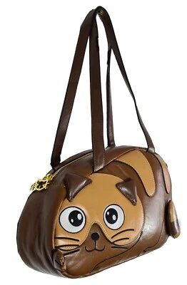 EINKAUFSZAUBER Designer Handtasche Katze Braun - Musthave für jede Katzenbesitzerin - Kater