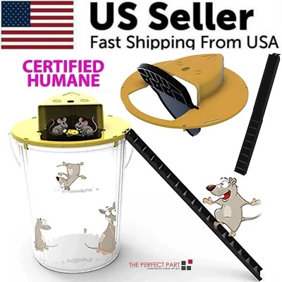 Mouse Rat Trap Flip & Slide Mouse Trap Bucket Catcher Mousetrap Slide Bucket Lid - Image 1 of 4