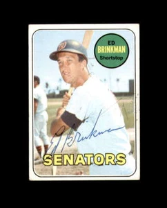 Ed Brinkman firmato a mano 1969 Topps Washington senatori autografato - Foto 1 di 2