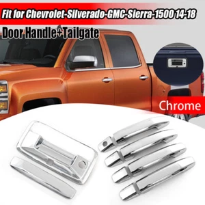 Fits 15-19 GMC Sierra 1500 2500 3500 HD Triple Chrome 4 Door Handle+Tailgate Cam - Picture 1 of 13