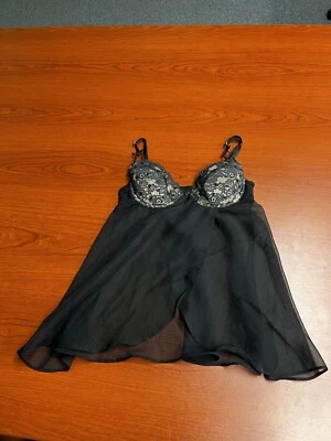 Lencería para mujer Morgan Taylor Fantasies vintage talla pequeña negra 2N Foto 1 de 4