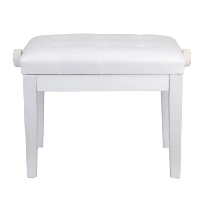 Pianobank Musikinstrument Massivholz weiss höheinstellbar 46-56cm - Bild 1 von 4