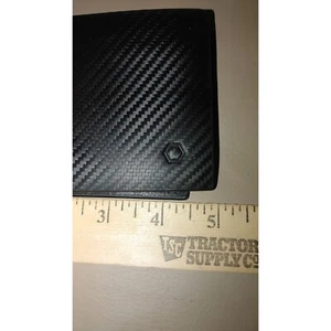 Lavemi Herren Schwarz Leder RFID Schutz Geldbörse mit Kohlefaser Muster Multipl - Bild 1 von 8