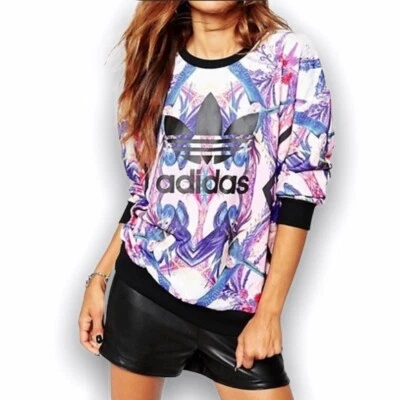 Adidas Originales Mujer S Florera Crew Sudadera Trifolio Pájaros Exóticos AB1989 Foto 1 de 4