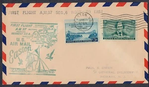 USA #AM97 FFC 1949 First Flight Airmail Cover Easton to Washington DC 6c Postage - Picture 1 of 2