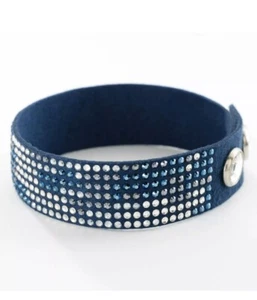 Swarovski Touchstone Crystal “Under The Radar” Bracelet 8017B Vegan Leather NIB - Picture 1 of 1