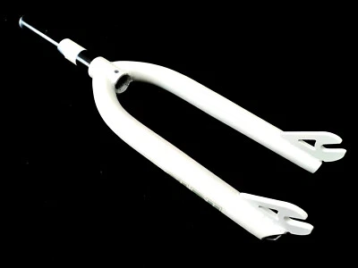 NOS GT Cr-Mo Freestyle BMX Fork 1 1/8" White 20" Midschool NEW NOS - Image 1 of 4