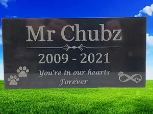 6x12 Pet Memorial Granite Grave Stone Garden Marker Cemetary Tombstone Gift t1 - Picture 1 of 6