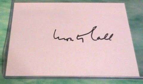 Monty Hall Game Show Host Lets Make A Deal signed autographed 4x6 index Cover