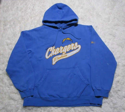 San Diego Chargers Hoodie Mens Large Blue LaDainian Tomlinson 21 NFL Football Cover
