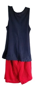 Unbranded Sz L Boy's Basketball Reversible Tank And Shorts Set Red And Blue - Picture 1 of 10