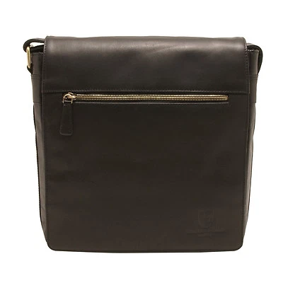 Underwood & Tanner - Black Leather Mike Shoreditch Medium Messenger Bag - Image 1 of 4
