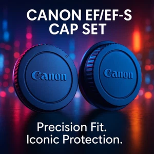 Canon EF EF-S DSLR Body Cap & Rear Lens Cover Set for EOS Camera Mint - Picture 1 of 12