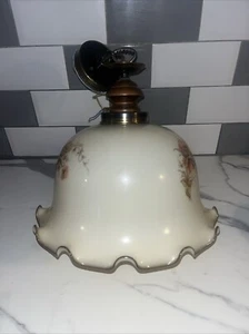 Vintage Mid Century 60er Glas Pendelleuchte Deckenleuchte Made in Italy Leuchte 2 - Bild 1 von 4