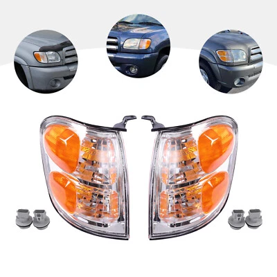 For 01-04 Toyota Sequoia Headlights Halogen Turn Signal Lights Right+Left Side - Image 1 of 4