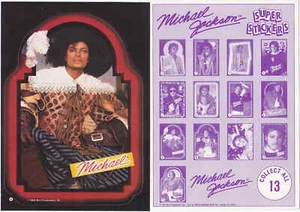 Michael Jackson Carte Autocollant #9 TOPPS GIANT Sticker Collection Card 1984 - Imagen 1 de 1