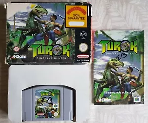 NINTENDO N64 TUROK DINOSAUR HUNTER - BOXED & COMPLETE WITH MANUAL - PAL - Picture 1 of 1