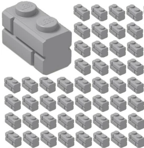 ☀️Lego x50 LIGHT BLUISH GRAY 1x2 Masonry Bricks Part Pieces Bulk Lot #98283 - Picture 1 of 2