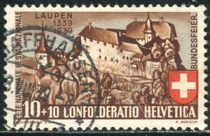 NF76 Switzerland Stamp Scott #B95 Laupen Castle