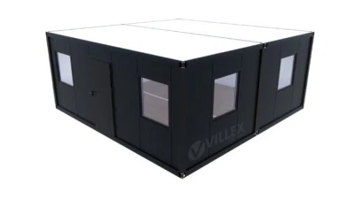 Bürocontainer - 6,0 m x 6,0 m Doppelanlage Villex - mit Elektrik – NEU! - Bild 1 von 4