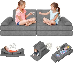 Modular Kids Play Couch Convertible-Toddler&Kids Sofa,Diy Creative Kids Couch fo - Picture 1 of 7