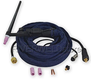 Antorcha de soldadura WP-9FV 12 pies 125 amperios completa con válvula de gas y cabezal flexible - Imagen 1 de 2