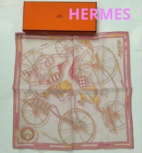 Hermes Carre 45 Mini Schal Rot Seide Acetat Top Zustand mit Etikett Box - Bild 1 von 11