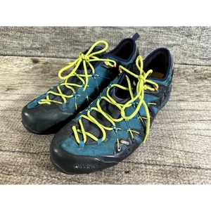 Salewa MS Wildfire Edge blau fluo grün Wanderschuhe Herren Größe 10 niedrig geschnitten - Bild 1 von 11