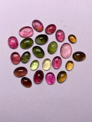 Ultimate Color Natural Tourmaline Gemstone Lot,Smooth Oval Shape 4.50x5.50-6x8MM - Image 1 of 4