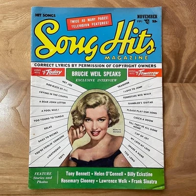 Vintage Marilyn Monroe Song Hits Magazine 1953 w Bennett Clooney Sinatra - Image 1 of 4