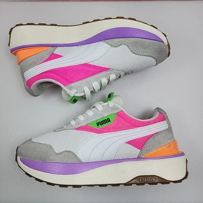 Puma Cruise Rider Para Mujer Correr Caminar Tenis Blanco Rosa Púrpura Zapatos 6 Foto 1 de 4