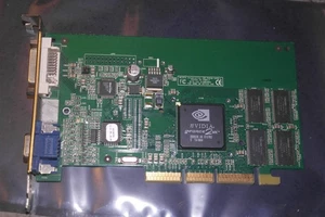 NVIDIA GEFORCE 2 MX 32MB DVI VGA P38KB02 universal AGP video graphics card - Picture 1 of 5