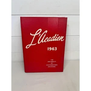 USL L'Acadien Yearbook 1963 Red Vintage Alumni Collectible Memorabilia - Picture 1 of 8