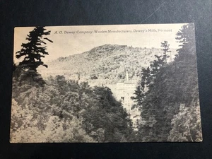 DEWEY'S MILLS VERMONT A.G. LANA DEWEY MFG CO RT 4 POSTAL DE LINO SIN USAR - Imagen 1 de 2