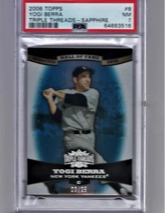 Ultra-rare Yogi Berra 2006 Topps Triple Threads Sapphire PSA 7 NM Yankees 12/25 - Picture 1 of 2