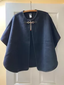 Talbots Cape M/L Navy Blue NWT Medium length - Picture 1 of 2