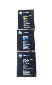3er Set Original HP 504A BCY CE252A CE250A CE251A Tonerkartuschen • SCHNELLER VERSAND - Bild 1 von 5