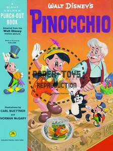 REPRINT - PINOCCHIO PUNCH-OUT BOOK - Picture 1 of 12