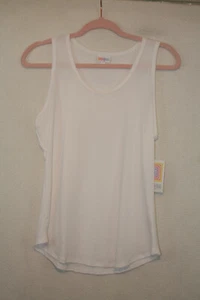 NWT LuLaRoe Size M Tank Top Solid White Sleeveless USA Made - Bild 1 von 4