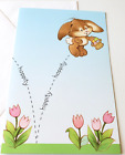 Vintage Easter Card Hopping Bunny Hoppity Hippity Hope Your Fun is Nonstoppity
